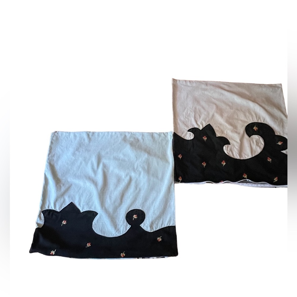 Two throw pillows/cushions covers.